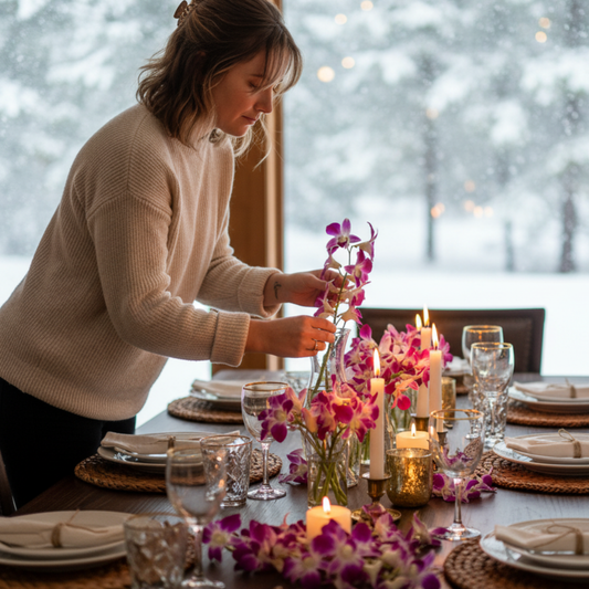 10 Affordable Ways to Decorate a Holiday Table With Orchids