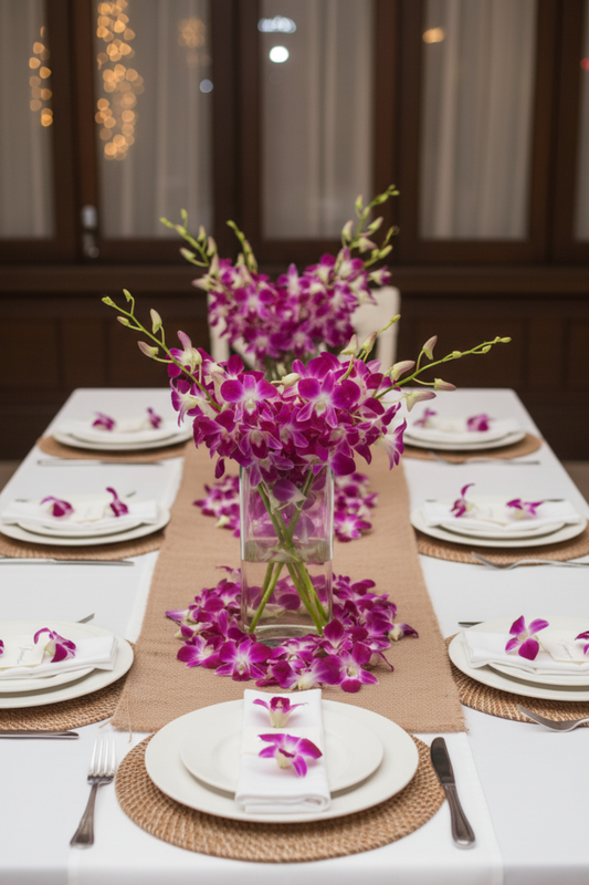 How to Host a Winter Dinner Party Using Just 20 Orchid Stems