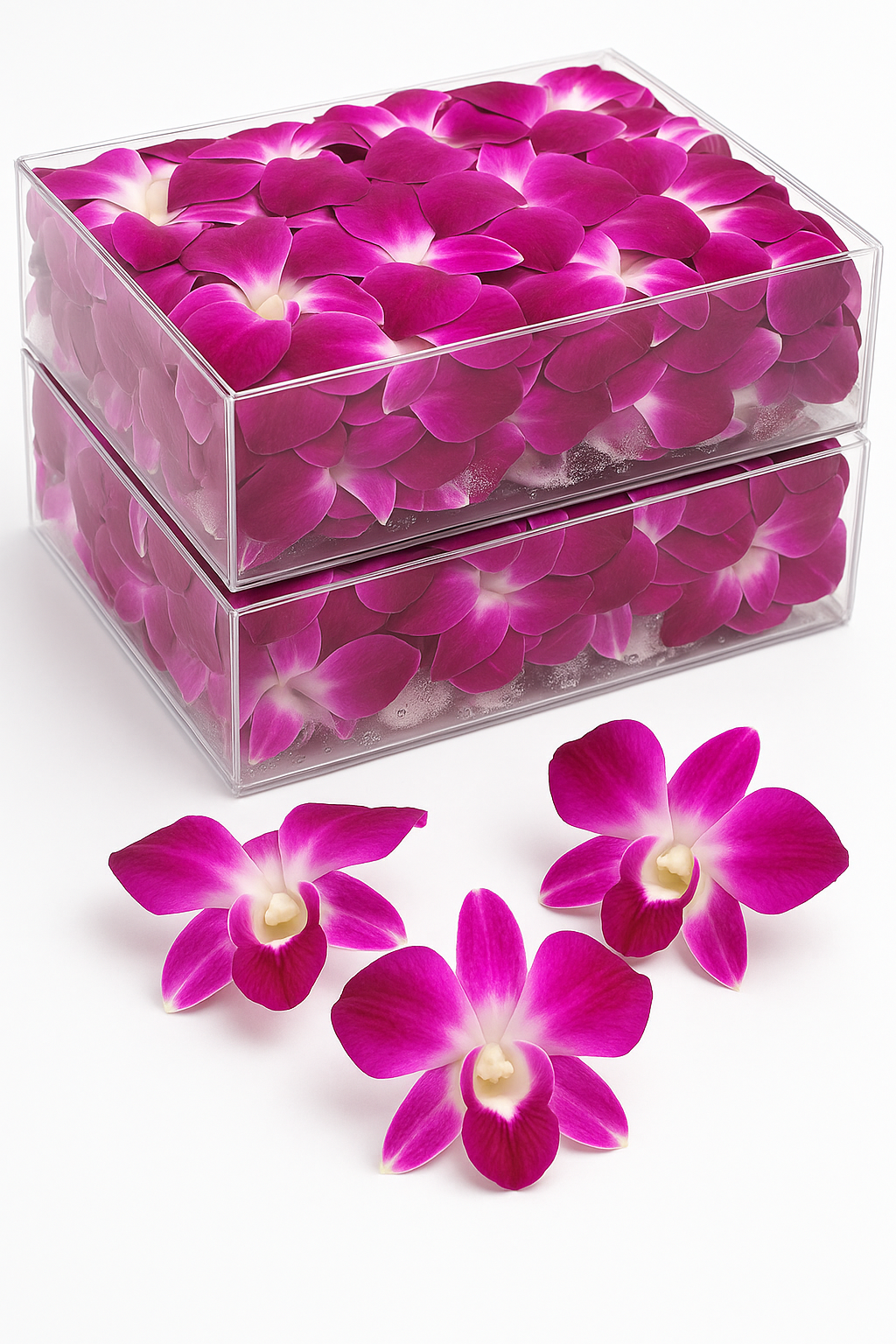 🌸 50 Premium Purple Dendrobium Orchids | Loose Blooms, No Stems | Fresh from Thailand – Perfect for Decorations, Garnishes, DIY Projects & More 🌿