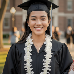 🌺 White Thai Orchid Lei – Fresh Single Strand Lei with 50+ Premium Dendrobium Blooms | Perfect for Weddings, Tropical Events, and Graduations 
