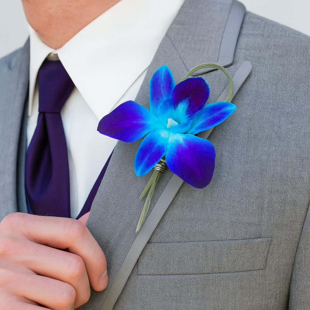 50 Fresh Blue Dendrobium Orchids – Loose Blooms from Thailand for Decor & DIY